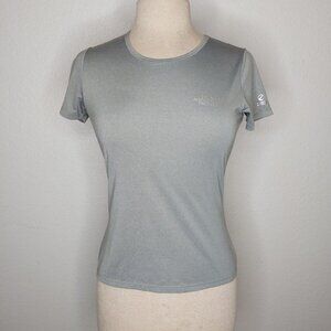 North Face Womens T-shirt XS Flight Series Light Gray Flash Dry